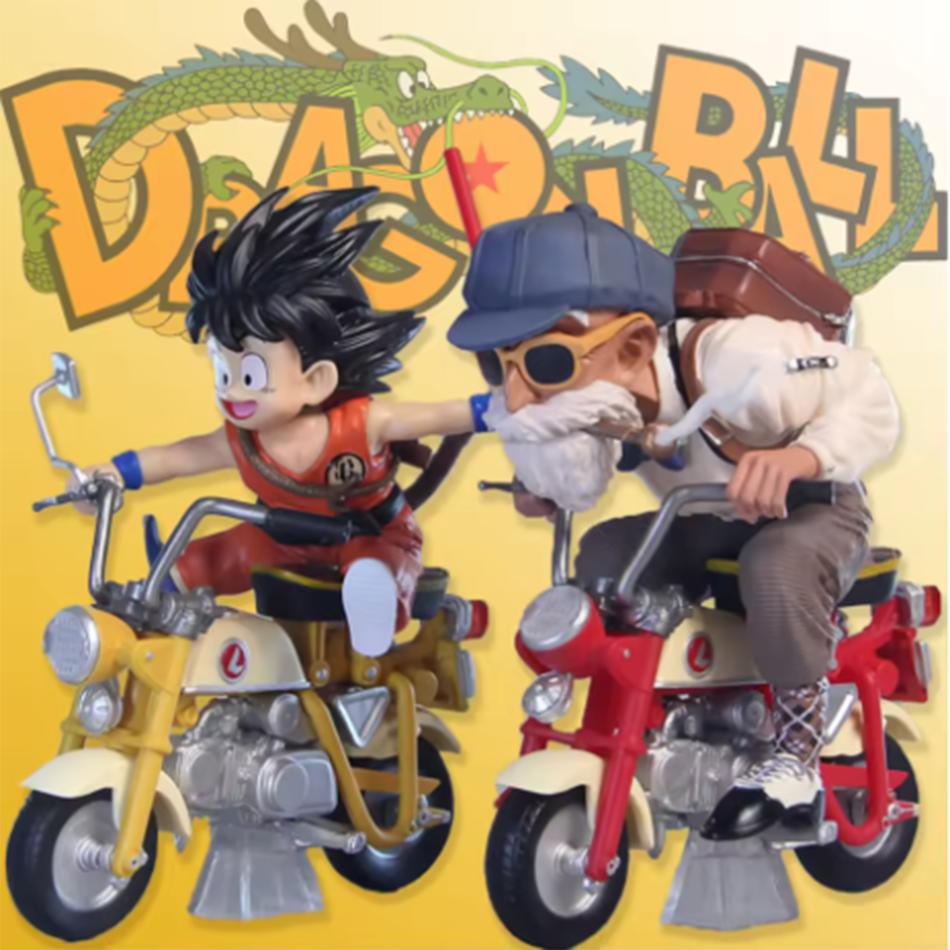 Animation Dragon Sphere Z Animation Figure Son Goku Master Roshi Locomotives POLYVINYL CHLORIDE Action Kame Sennin Motorcycle Playthings Miniature