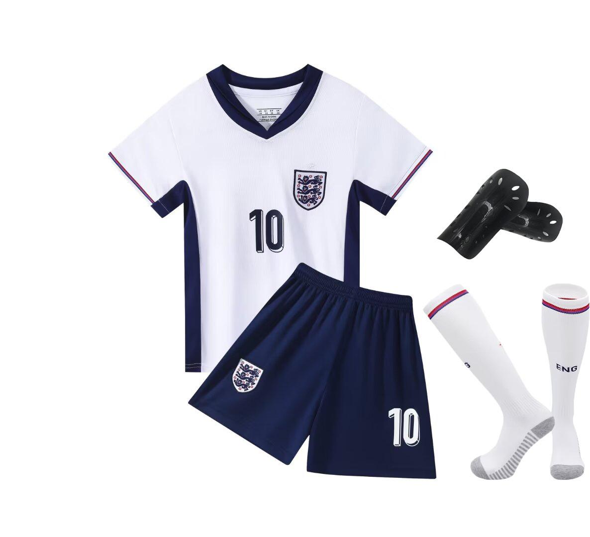 

24-25 England Home No. 10 National Team Football Jersey Children S Clothing Children S Set 14 Yards -30 Yards 28 yards/155