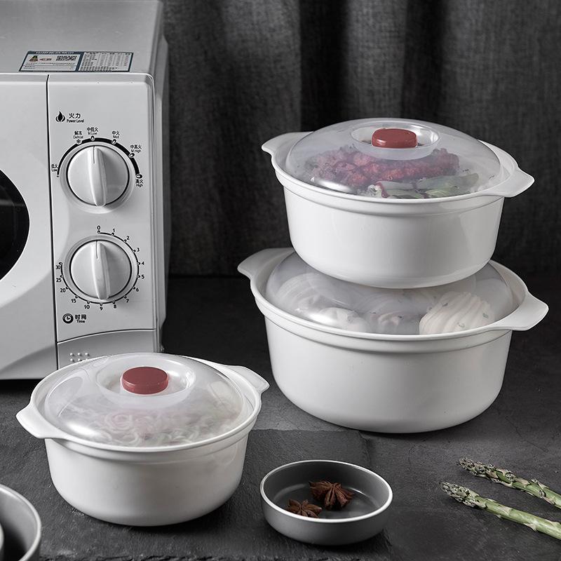 Microwave Oven Special Box Heated Soup Pot Rice Steamed Steamed Buns With Lid Eco-Friendly Food Grade Kitchen Tool