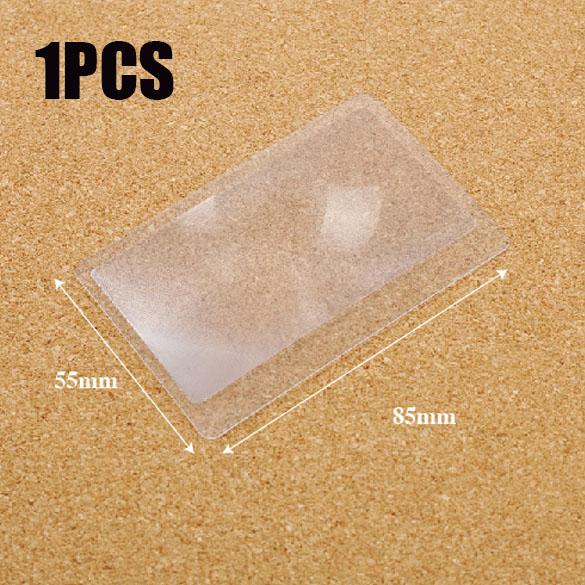 

3/2/1PCS 3X Magnifier Magnification Credit Card Size Transparent Magnifier Reading Magnifying Glass Lens Pocket magnifier