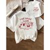The Bride Club Fashion Party Graphic Print Tshirt Short Sleeve Crew Neck Casual Top Vibrant Geometric Design Relaxed Chic