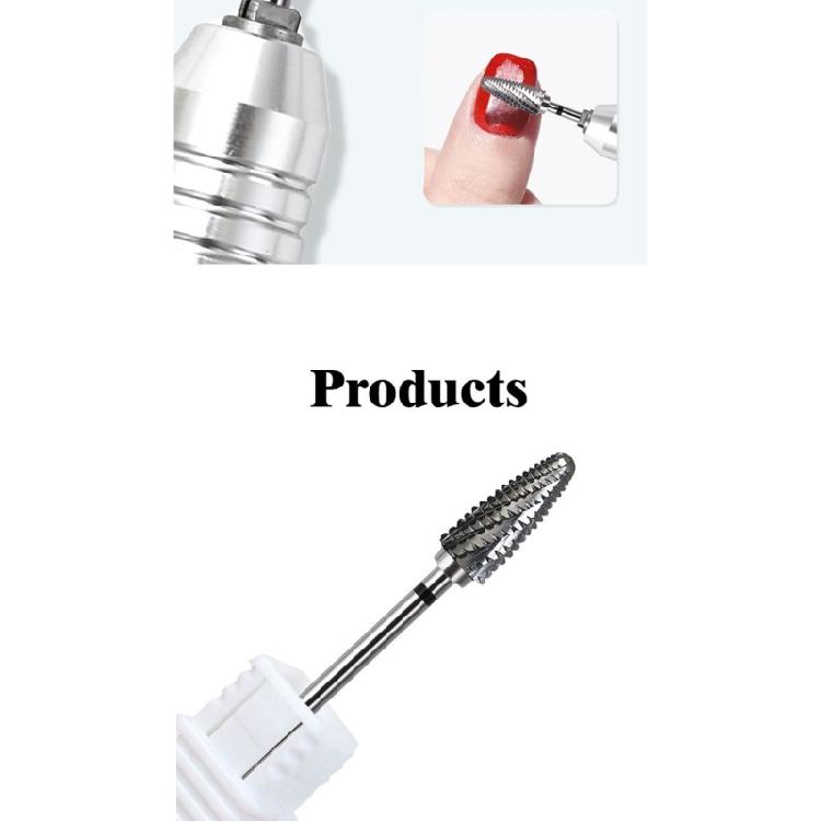 Universal Fit Tungsten Nail Grinder Bit With Ergonomic Texture For Secure Grip And Rapid Nail Polishing Removal