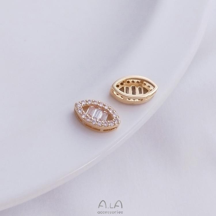 

Разделительные бусины из циркония с наполнением золотом 14 карат: Квадратная, Круглая, Маркиза и Капля для DIY украшений