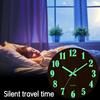 12 Inch Luminous Wall Clock Wood Silent light in dark night Nordic Fashion Wall Clock Non Ticking Clock With Night Light
