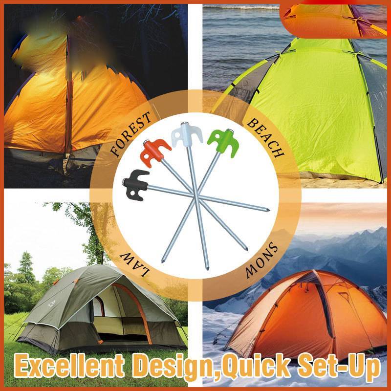 Fluorescent Tent Stakes With Led Nails For Camping Tents And Outdoor Camping Equipment