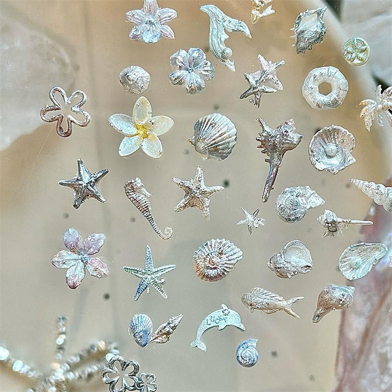 Summer Sea Shell Theme Silicone Mold For 3D Carving Nail Art Mold Manicure Salon Diy Resin Craft Making Mold Solft Silicone Mold