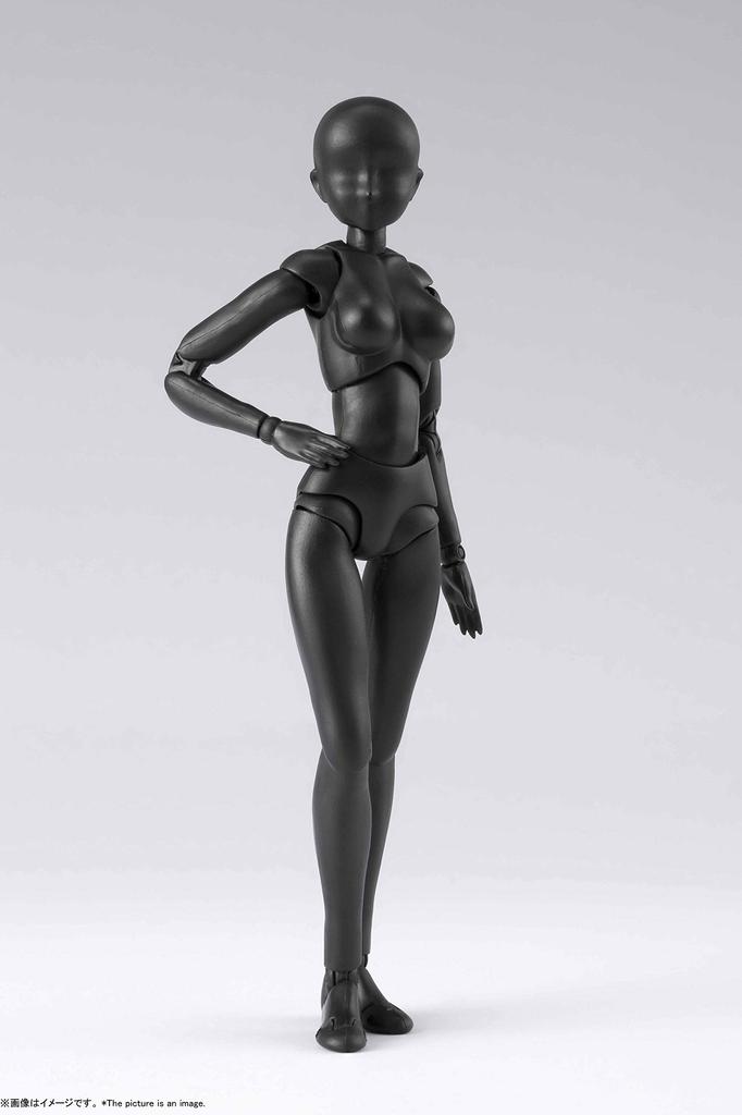 TAMASHII NATIONS DX SET 2 figurine mobile de 135 mm de couleur noire SHFiguarts Body-chan (Version solide) Environ. ABS et PVC
