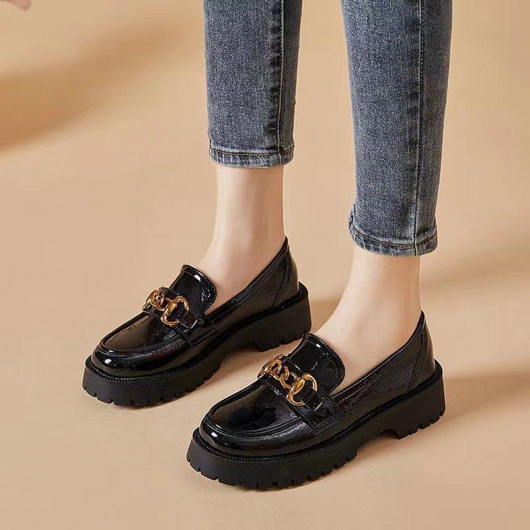 Small leather shoes women's 2025 new spring Korean version jk low-top women's shoes loafers British style platform versatile single shoes women