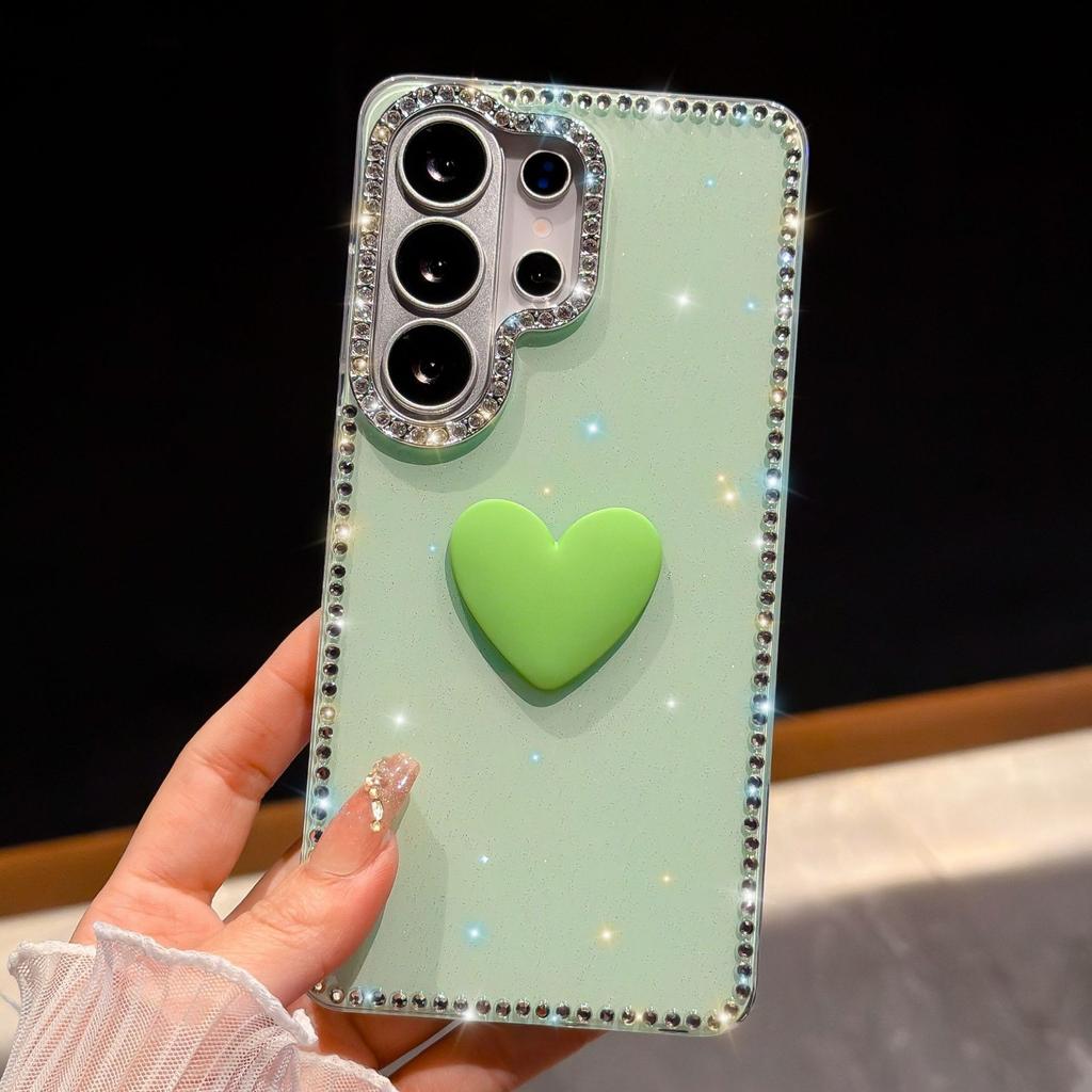 Korean Flash Diamond Samsung S11Ultra Mobile Phone Case Apple 11Promax Color Big Love Protective Case