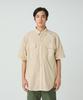 Snow Peak Garment Dyed Convertible Shirt Long and Size M SH-25AU002, Sleeve, Men's Women's, IVORY,