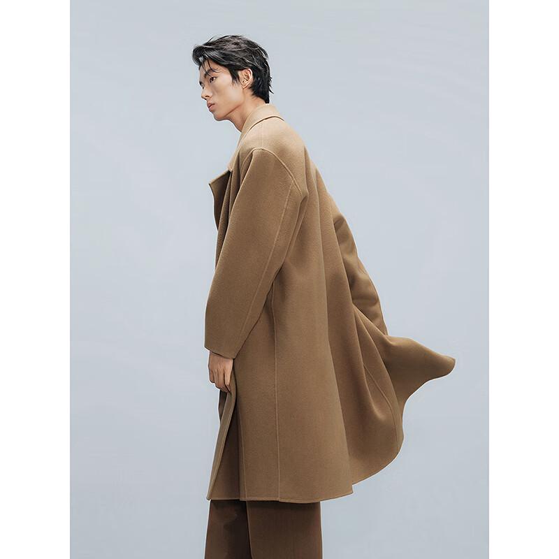 GXG Men's Double-Breasted Long Overcoat