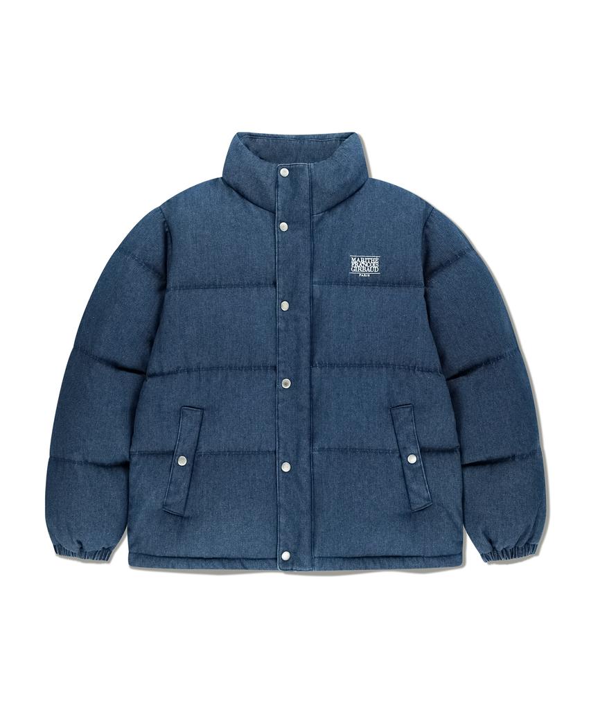 Marith + Franois Girbaud Classic Logo Denim Down Jacket Dark Blue