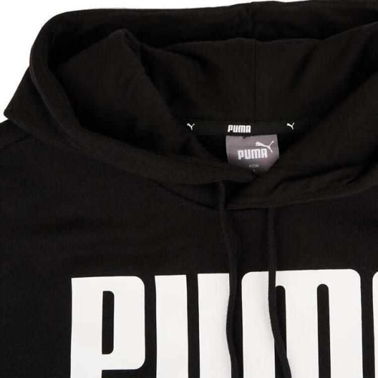 Puma Essentials Fashion Comfortable Versatile Hooded Letter Sweatshirt Men sweatshirt Black 688719-01
