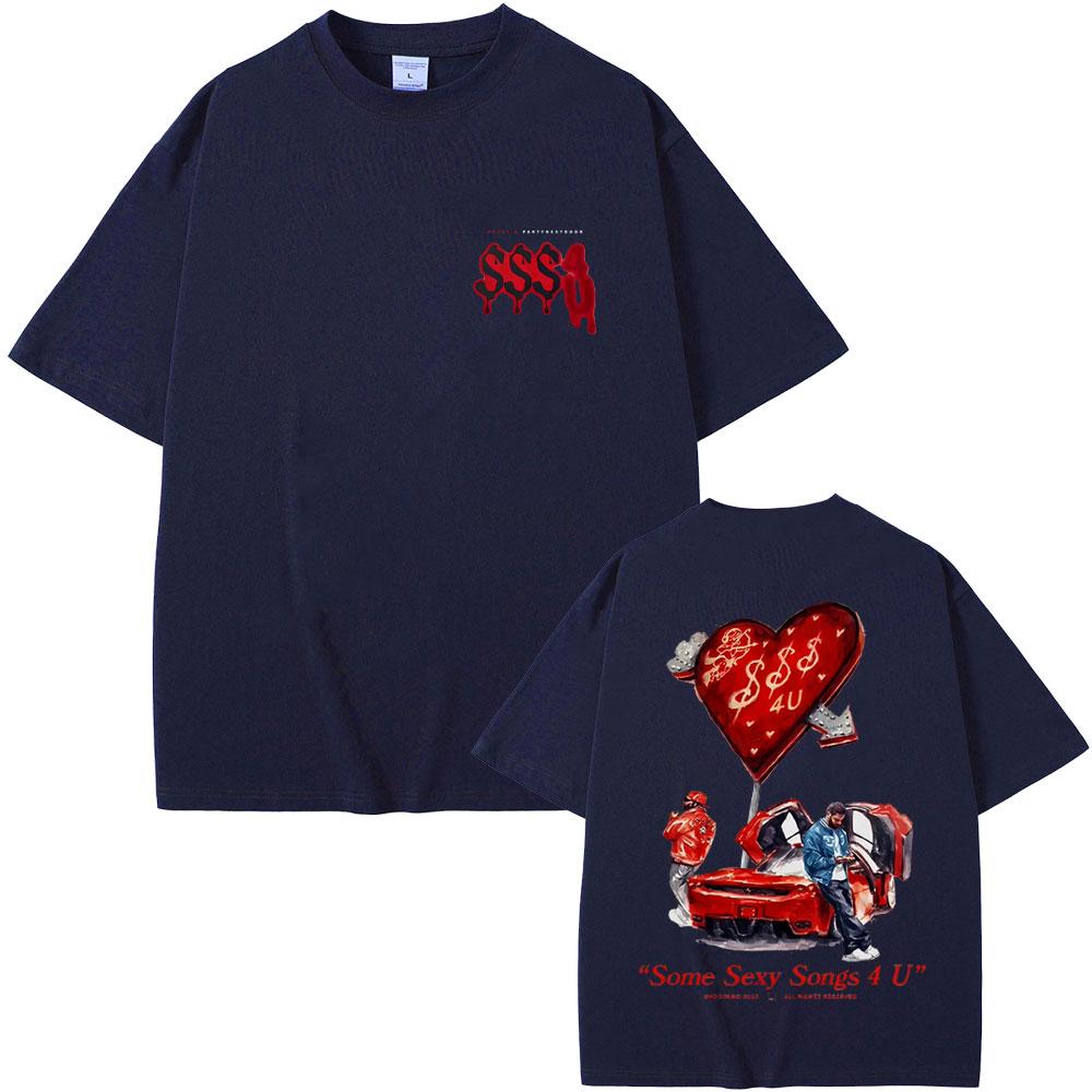 2025 New Drake & PARTYNEXTDOOR SSS4U Some Sexy Songs 4 U New Album Graphic T-shirt Men Women Hip Hop Fashion Oversized T Shirts