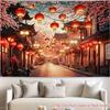 2D Ancient Chinese Street Red Lanterns Photography Background