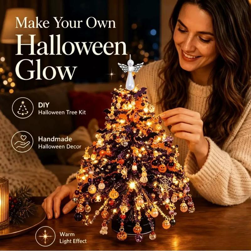 Handmade Bead Weaving Beaded Christmas Tree Kit Crystal Bead Material Tabletop Display Size Mini Christmas Tree Ornament 1Pc