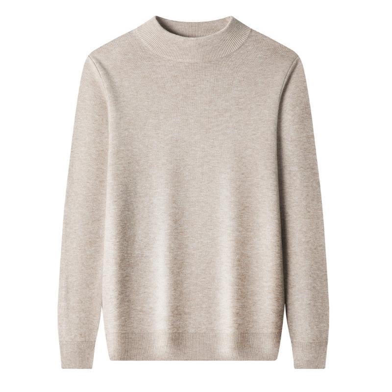 Men Knitted Sweater Warm Cashmere Pullovers Harajuku Half Turtleneck Man Slim Jumper Casual Sweaters Male Knitwear