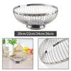 Stainless Steel Fruit Basket Countertop Fruit Bowl Kitchen Party Gadget Modern Simple Style Food Grade 18/8 Metal Color