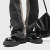 New Men's Bright Black Business Casual Leather Shoes Big Head Derby Niche Low Top Thick Sole Heightening Men's Shoes Z13