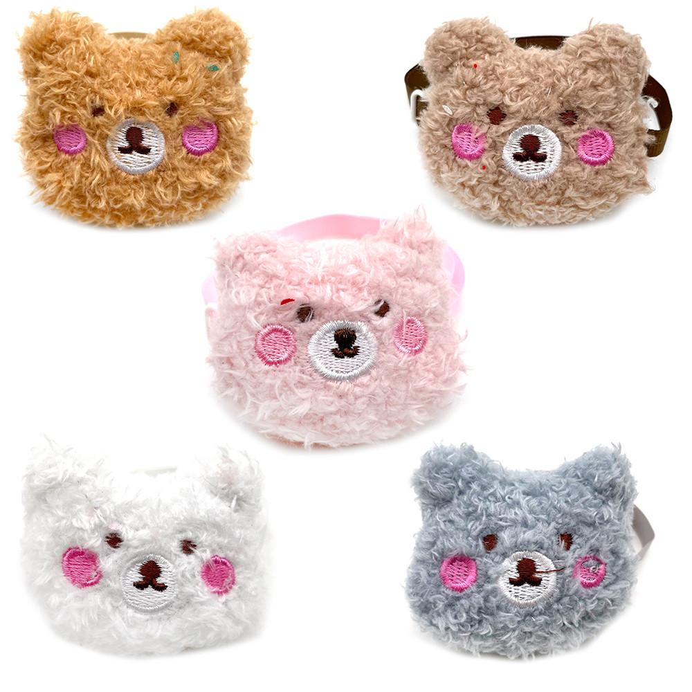 50/100pcs Cute Plush Bear Style Small Dog Puppy Holiday Bow Tie Puppy Dog Accessories Pet Product Dog Neckties for Small Dogs