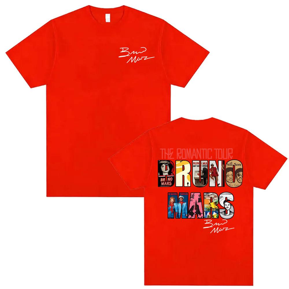 

Bruno Mars The RoUnisextic Tour 2026 Album Unisex Women Harajuku Short Sleeve Oneck Casual Clothes Fashion Comfort Cotton T Shirt S