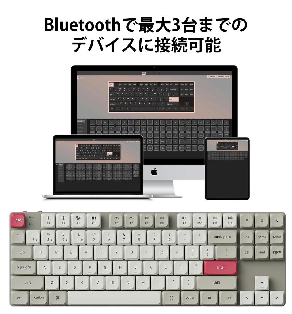 Keychron K1 Max Retro Color QMK Wireless Custom Bluetooth and Wired QMK US White LED Gateron Mechanical PBT Compatible with Mac and Windows Gateron