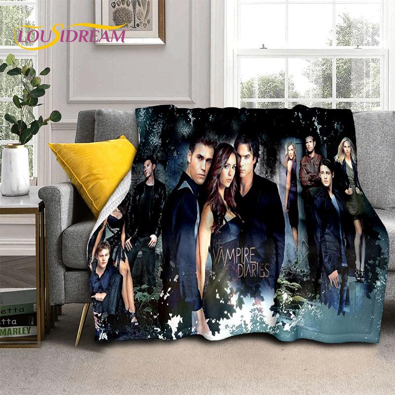 3D Latest The Vampire Diaries Damon Salvatore Soft Flannel Blankets,Throw Blanket Comfortable Blanket for Beds Sofa Home Bedroom