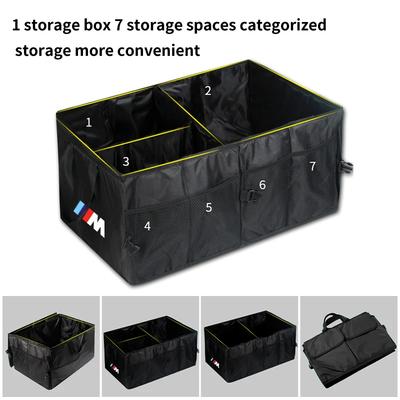 Autoaufkleber 2025 Heißes Auto Kofferraum-Aufbewahrungsbox Rücksitz Faltbar Multi-Pocket Wasserdichter Organizer Für BMW X1 X2 X3 X4 X5 X6 X7 G20 G