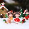 Home Decor Crafts Christmas Couple Dolls Mini Cute Desktop Figurines for Dollhouse Car Decor Halloween Craft Tabletop Ornaments