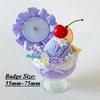 Kawaii Ice Cream Cup Badge Holder Anime Character Badge Display DIY Figurines for Desktop Decoration Fashion Gifts for Friends