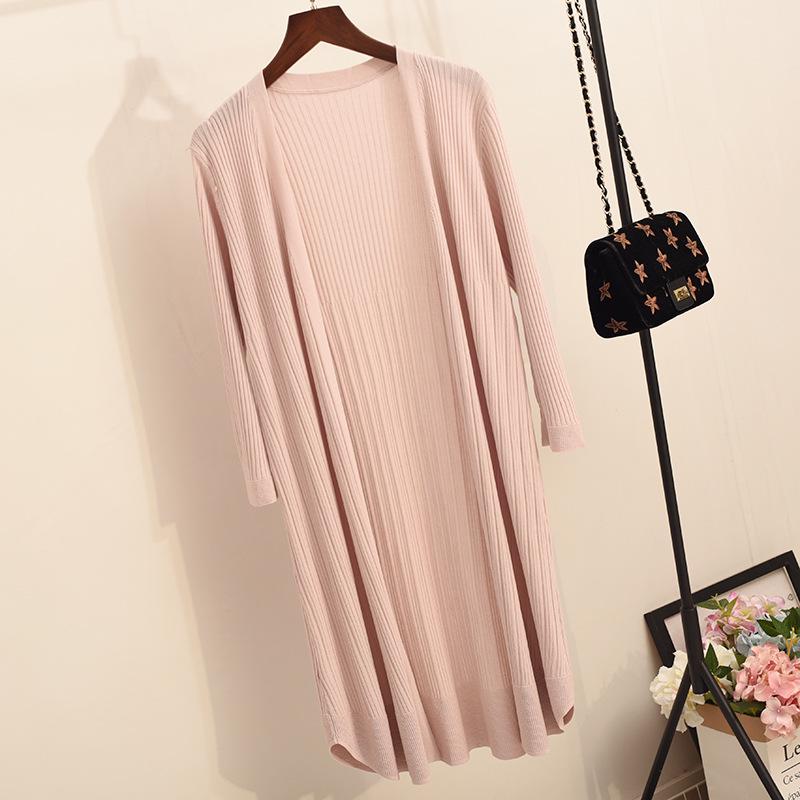 silk long cardigan coat