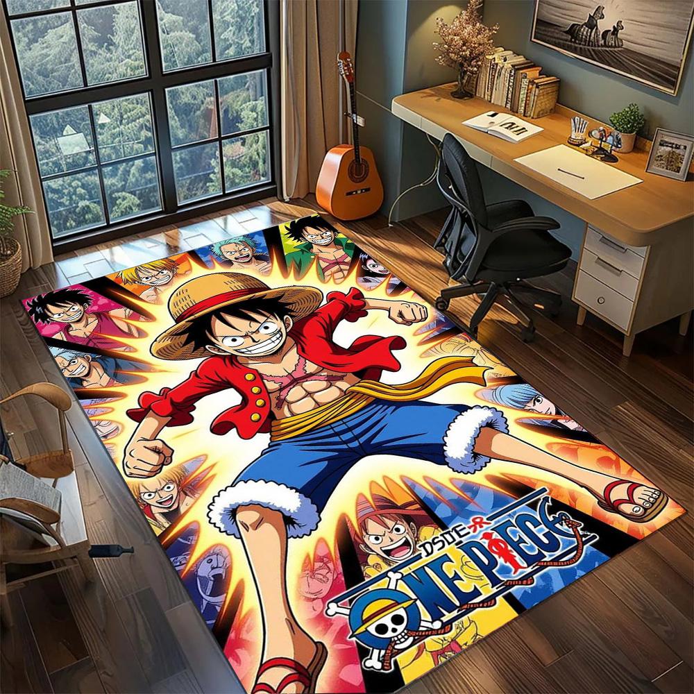 Luffy Non Slip Large Space Floor Mat, Washable Area Carpet Rug Bedroom Gamer Room Household.-TING
