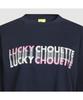 LUCKY CHOUETTE Printed Cropped Long-Sleeved T-Shirt (Dark Navy) Lftas25170Nyd