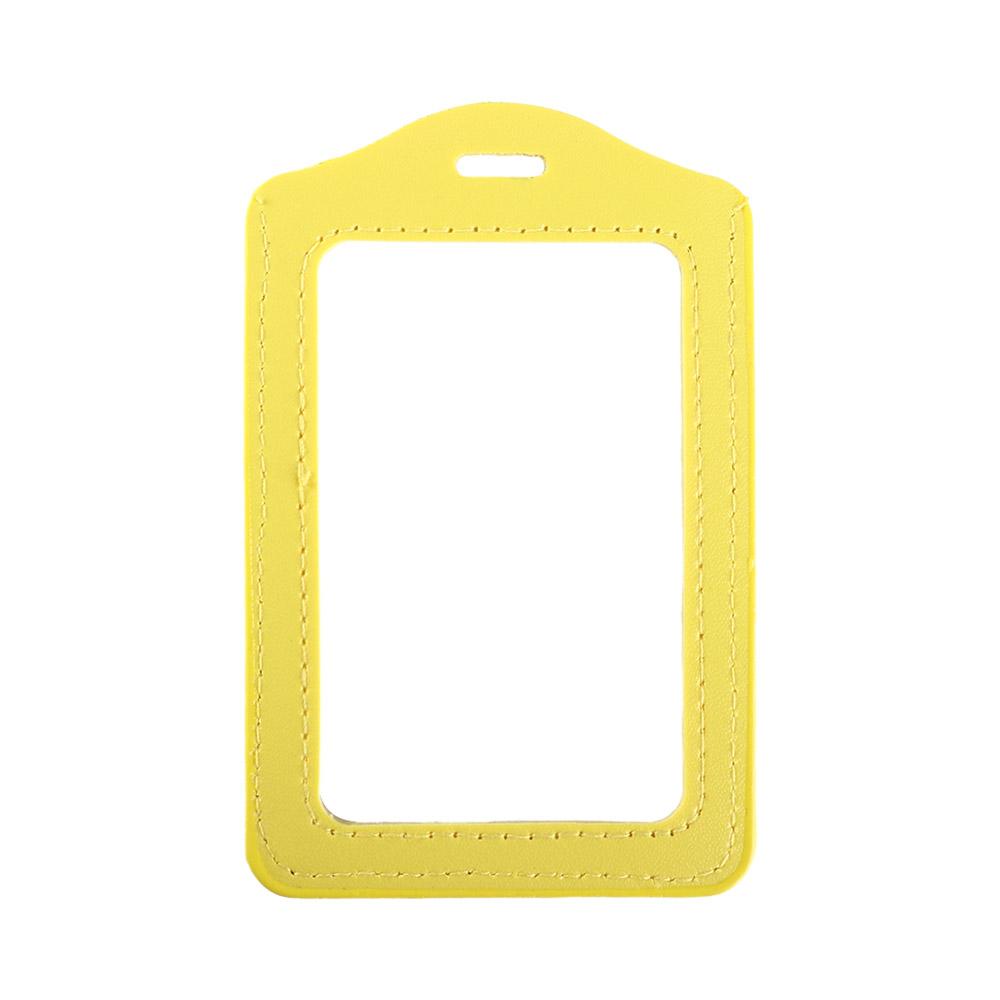 Custodia Porta Badge in Ecopelle Trasparente Porta Badge Lavoro Porta Biglietti da Visita Colorata Copri Badge Dipendente Carta di Credito