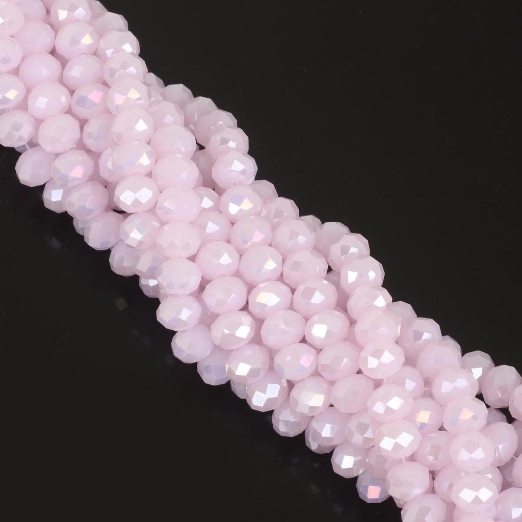 8 mm facettierte Glaskristall-Flachperlen – handgefertigtes DIY-Armband-Schmuckzubehör