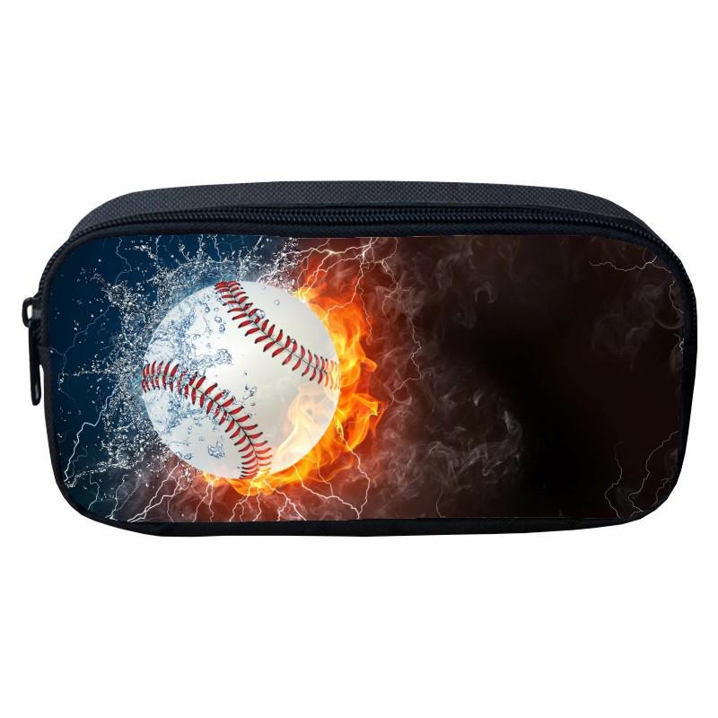Flame Pattern Pencil Case for Kids - Cartoon Design for Primary School Boys