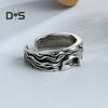 Unisex Ring Half Face Polished Alloy Goddess Venus Adjustable Opening Ring for Party Date Casual Life Finger Jewelry