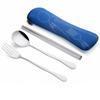 3 Pcs/Set Stainless Steel Cutlery Set Storage Box Stainless Steel Outdoor Silverware Fork Spoon Chopsticks Kitchen Tools New