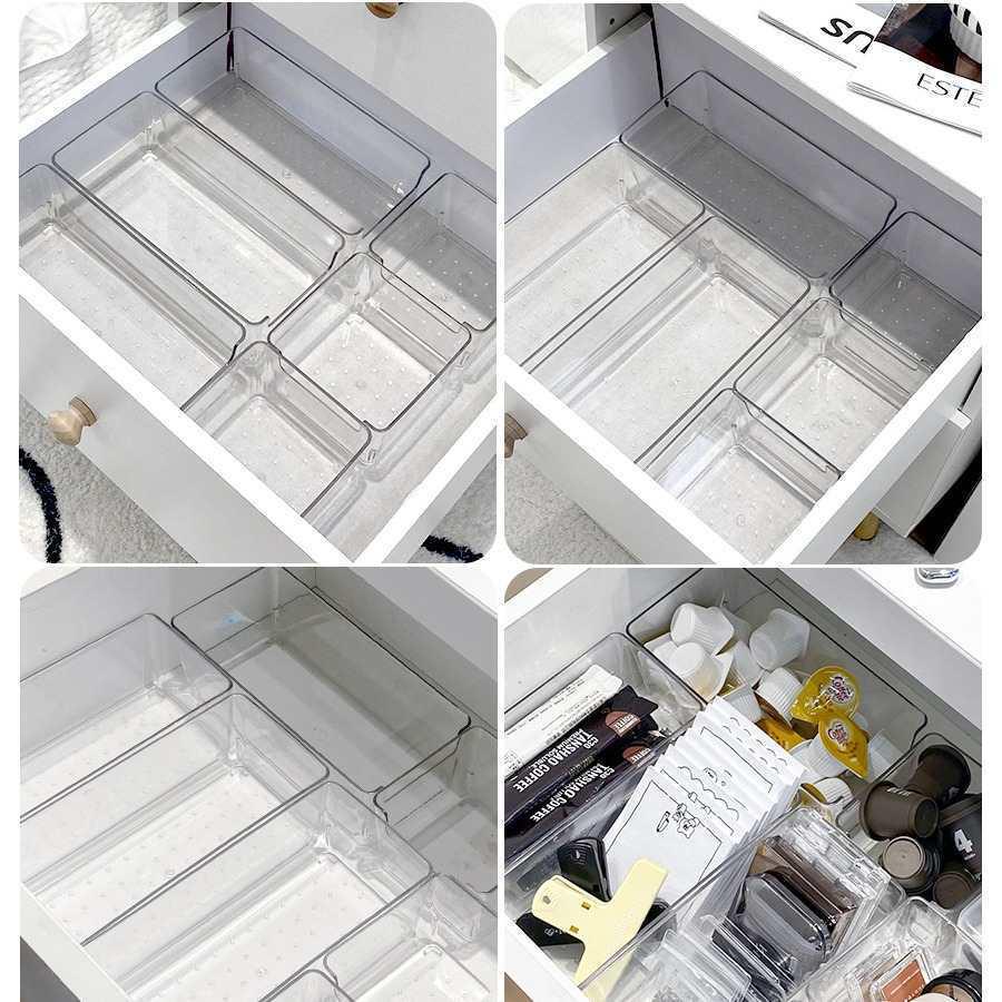 Acrylic Transparent Desk Organizer and Storage Box Set
