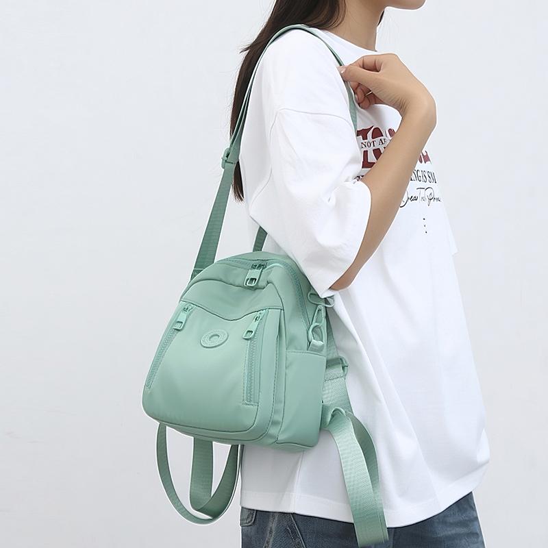 Einfarbiger Rucksack Große Kapazität Nylon Leichter Rucksack
