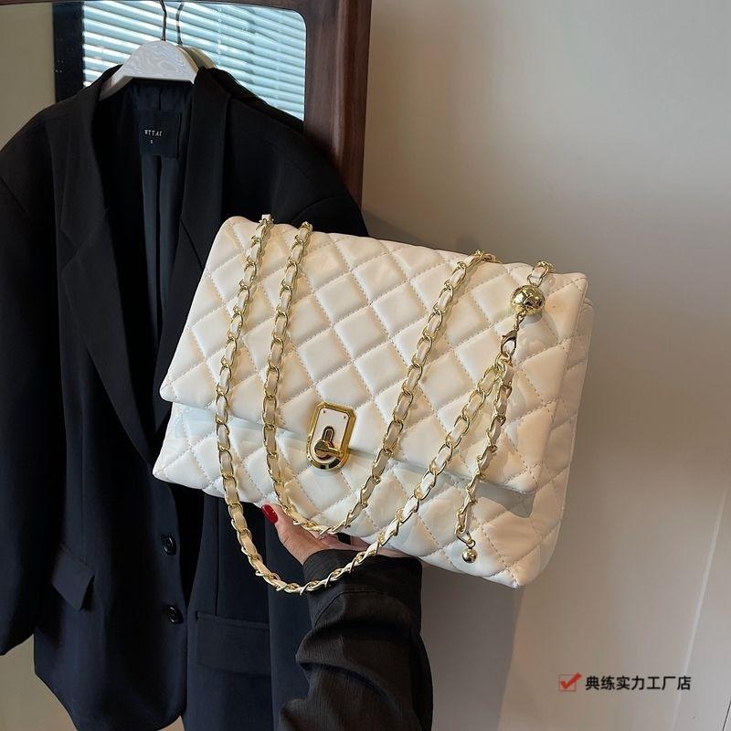 Large-capacity Diamond Bag, New Chain Bag, High-end Sense of Foreign Style, Versatile Single Shoulder Messenger Tote Bag