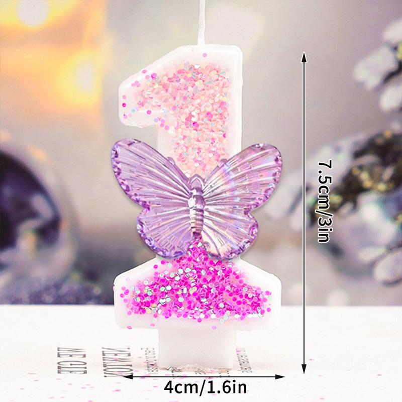 Svíčka růžová fialová narozeninové svíčky kreativní narozeninová svíčka dekorace na dort topper oceán hvězdice babyshow třpytivá ozdoba