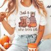 Cozy Season Just A Girl Who Loves Fall Printed T-Shirt Fashion Casual Women's Basic O-Neck Short Sleeved Loose Top T-Shirt