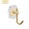 Luxurious Adhesive Wall Hooks Acrylic Shower Robe Hooks Gold Self-adhesive Nordic Coat Hook Towel Holder Bathroom Accessories