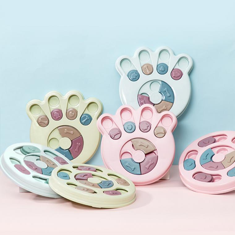 Dog Puzzle Toy Slow Feeder, Interactive Treat Food Bowl, Random Color