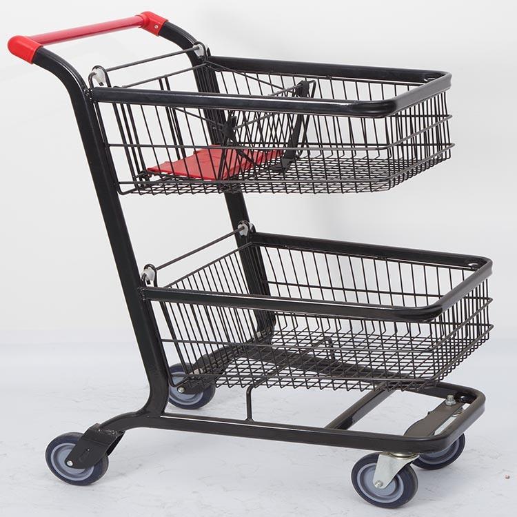 2 Tier Trolley Cart Double Commercial