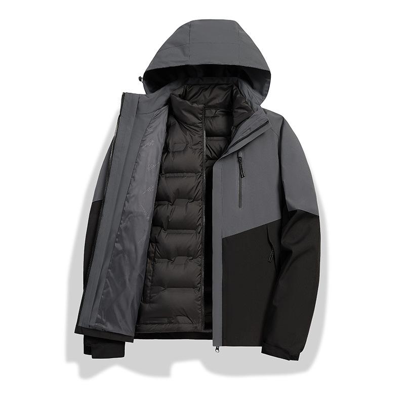 Autumn/Winter 2024 High-End Windproof Jacket with Three-Proof Fabric & 90% White Duck Down Liner for Couples