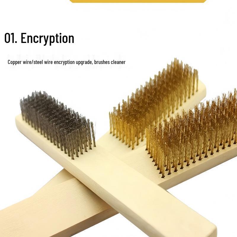 Jingyi Wooden Handle Copper Wire Cleaning Brush
