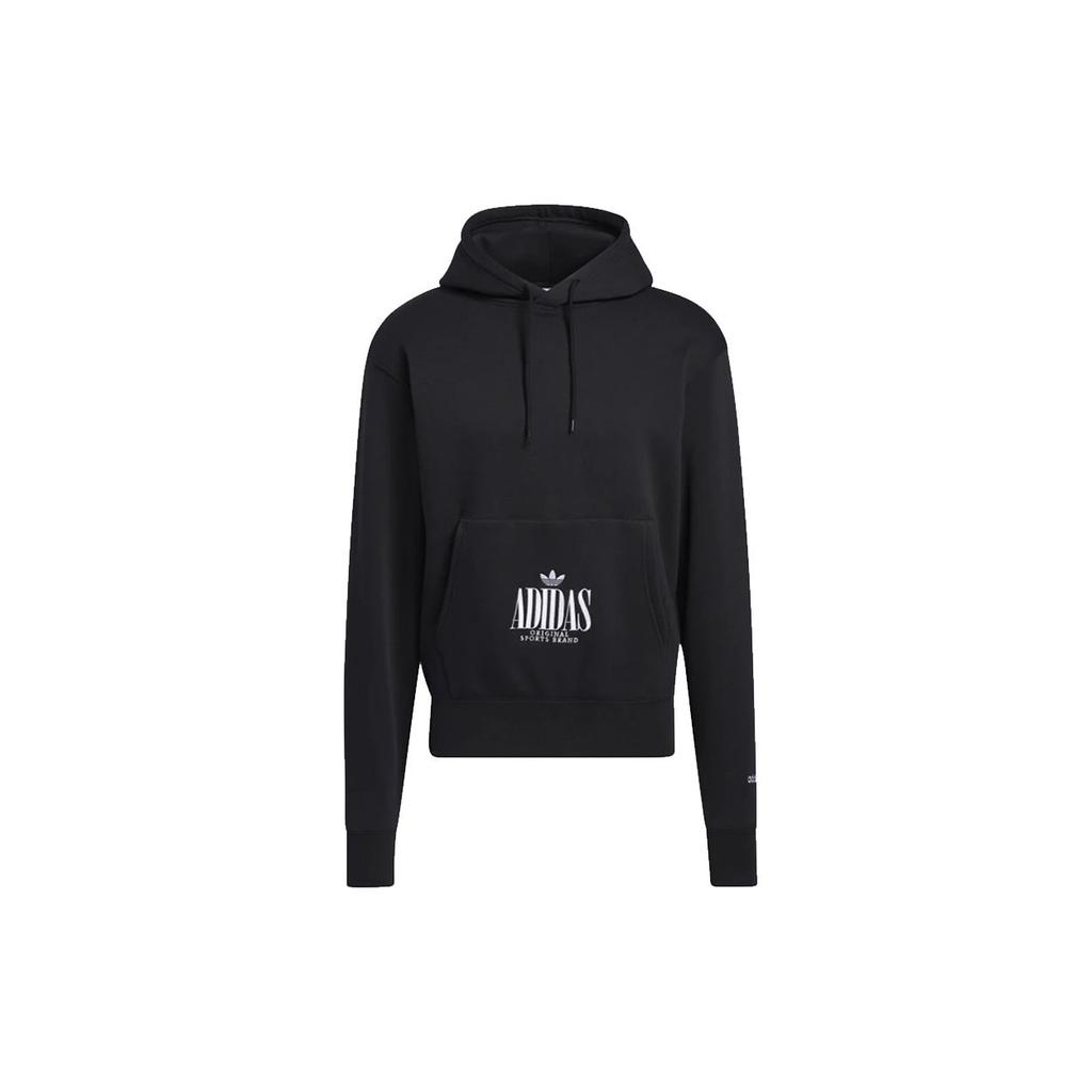 adidas Originals Trefoil Script Hoodie Black Men H32327