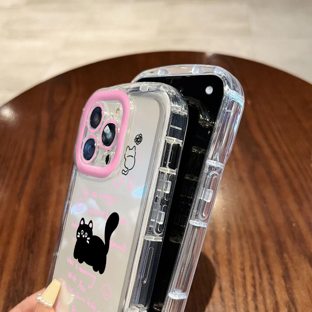 Mobile Phone Cases for iPhone 11 13 XR 15 Pro Max 12 14 Pro Max Case iPhone 16 7 Plus 8 Plus XS Max Cartoon Pattern Anti-drop Protection Shockproof